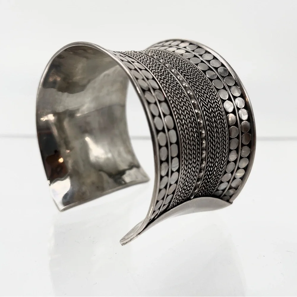 Sterling Silver .925 Cuff Bracelet - Picture 1 of 8